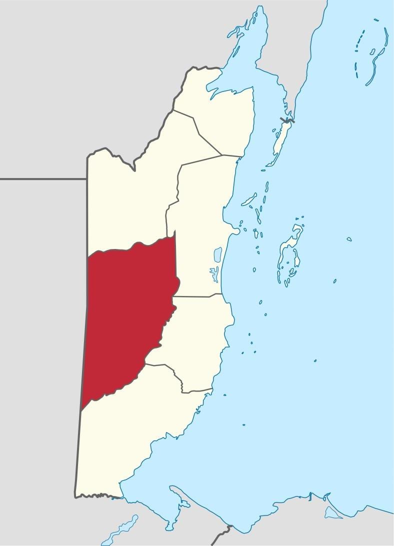کیو district, بلیز نقشه