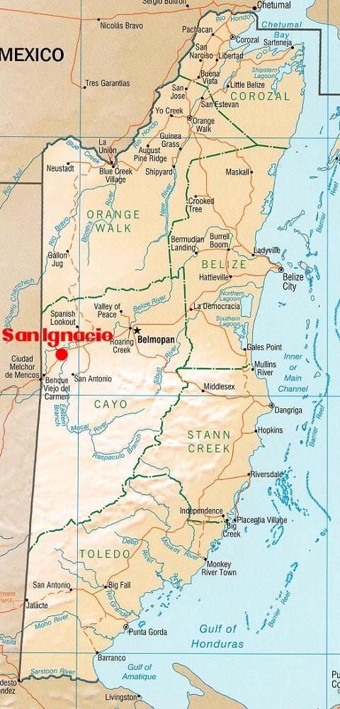 نقشه از san ignacio بلیز