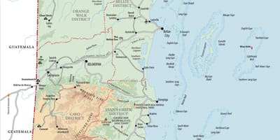 نقشه ofBelize گردشگری ایجاد کرد 