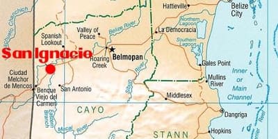 نقشه از san ignacio بلیز