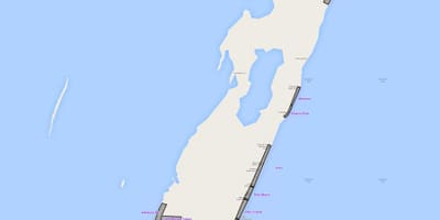 نقشه ambergris caye بلیز